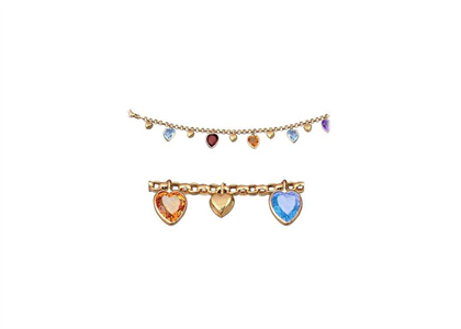 Gold Plated | Gemstone Anklets with Garnet CZ